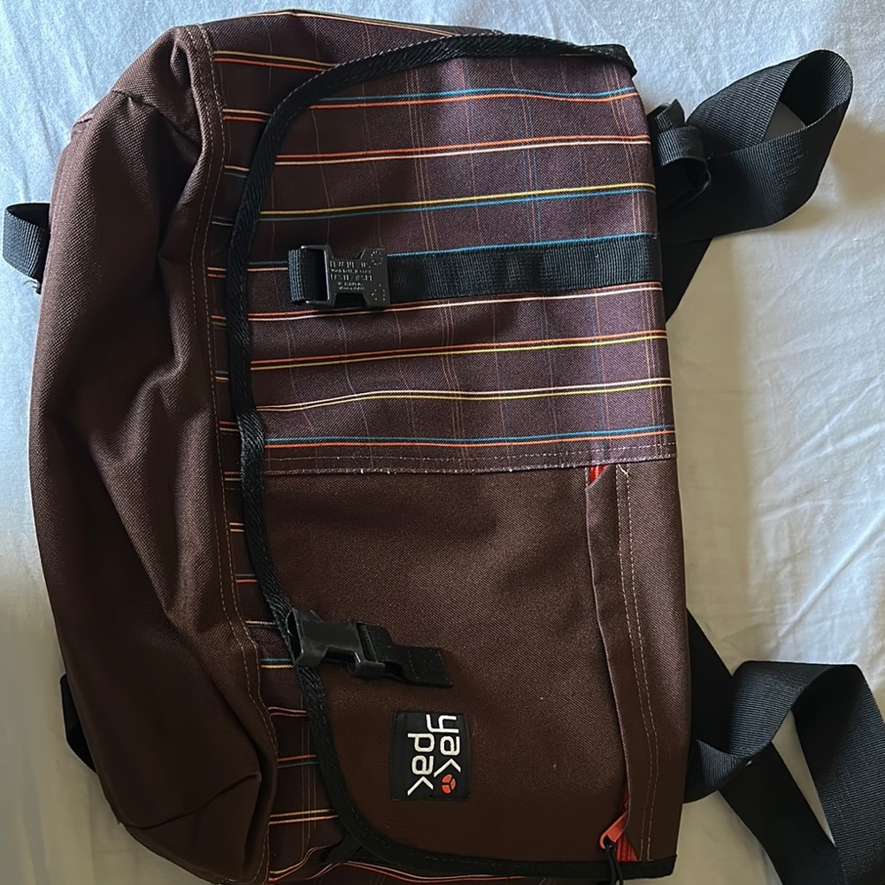 Yak Pak Brown Laptop Bag with Durable Fabric